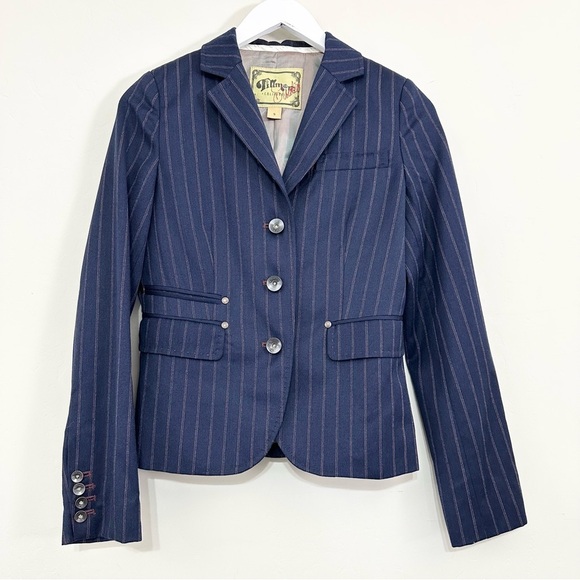 Fillmore Studios California Pinstripe Wool Blazer Jacket - Picture 1 of 11